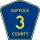 County Route 3 marker