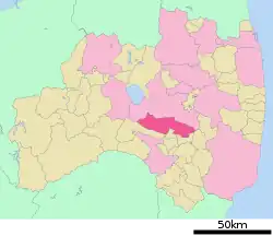 Location of Sukagawa in Fukushima Prefecture