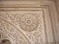 floral pattern on marble in Mehrab