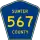 County Road 567 marker