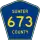 County Road 673 marker