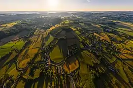 Aerial view of Ouroux-en-Morvan
