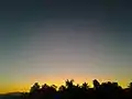 Sunset observed with a star