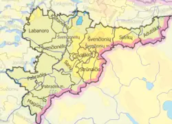 Map of Švenčionys district municipality