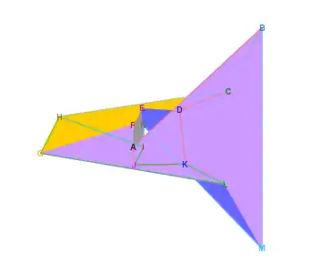 Interactive Szilassi polyhedron model with each of 7 faces adjacent to every other – in the SVG image, move the mouse to rotate it