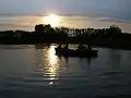 Boating on one of the Pallagcsa ponds