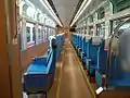 Interior of 634-11 with side-facing "pair seats"