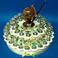 Favor Cake with 40 carton boxes and glass earth globes