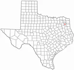 Location of Gilmer, Texas