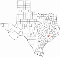 Location of Wallis, Texas