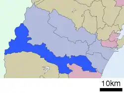 Location of Taihaku-ku in Sendai
