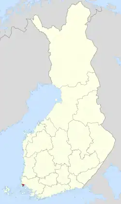 Location of Taivassalo in Finland