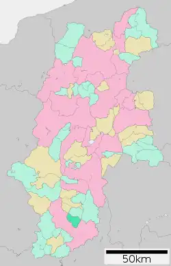 Location of Takagi in Nagano Prefecture