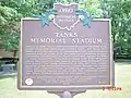 The Tanks Historical Marker (side 1) from the Ohio Historical Society at Ironton High School