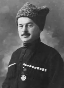 Abdulmajid Tapa Tchermoeff, oil industrialist, first Central Committee chairman and first prime minister, Chechen. Died in Switzerland in 1937.