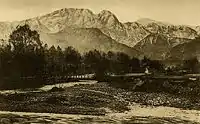 A photograph of Giewont from the early 1900s