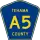 County Road A5 marker