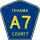 County Road A7 marker