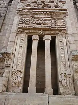 One of the four entrances of the Teli ka Mandir. This Hindu temple was built by the Pratihara emperor Mihira Bhoja.