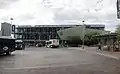 A view of the east side of the Tempe Transportation Center building.