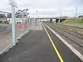 Northbound view of the temporary Platform 2, April 2006, built to the north of the station during upgrade works