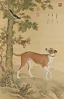 One of a series in Ten Prized Dogs, painted by the Lang Shining of China(1636–1912)