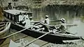 Cabinboat with rowers