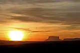Tepui at sunset