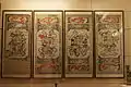 Woodcut paintings "Thánh Cung vạn tuế" ("Long live his Imperial Majesty") from the 18th-century Nghệ An.