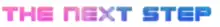 The letters for the Next Step logo, created by small circles.