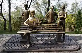 Bronze statues of The Beatles by sculptor Eduard Kazaryan