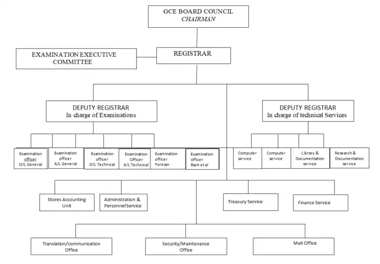 The Cameroon GCE Board Organizational Chart