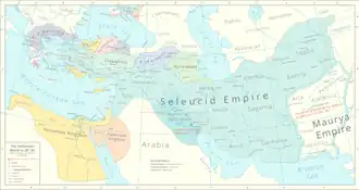 Territory after the death of Lysimachus in 281 BC.  Philetaerus holds just the city of Pergamon and its immediate environs.