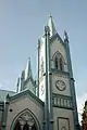 A view of the cathedral's right belfry