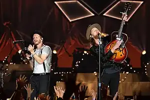 The band onstage