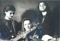 The Milestones, visible from left to right; Ziyyad Gulzar, Candi and Ali Tim.