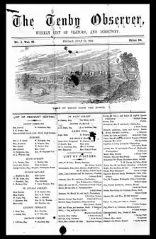 Earliest surviving copy of The Tenby Observer (21 July 1854)