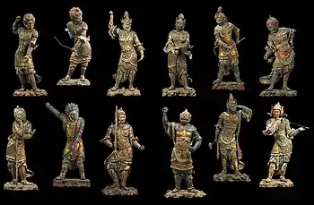 Twelve Heavenly Generals, attributed to Unkei, Jōruri-ji, 1212. Important Cultural Property.