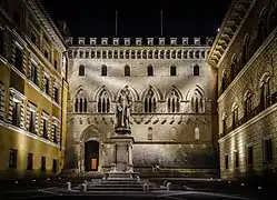 Banca Monte dei Paschi di Siena headquarters in Siena.