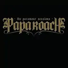 The album title written with band's name written underneath, both in gold.