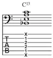 "Thirteenth chord inversion with no fifth or ninth and the flatted seventh in the bass." Play&nbsp;(help·info)