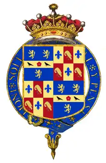 color illustration of Cromwell's coat of arms