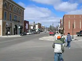 Looking north along N. Elm Street