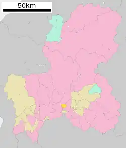 Location of Tomika in Gifu Prefecture