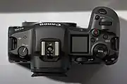 Top view of the R5 with no lens attached