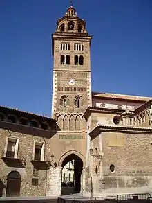 Bell tower of Teruel Cathedral, at Teruel, (Spain).