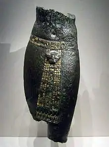 Pedubast I's bronze torso at the Gulbenkian Museum, Lisbon, Portugal.