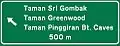 Townships direction sign