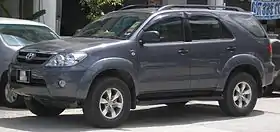 Toyota Fortuner .mw-parser-output .hatnote{font-style:italic}.mw-parser-output div.hatnote{padding-left:1.6em;margin-bottom:0.5em}.mw-parser-output .hatnote i{font-style:normal}.mw-parser-output .hatnote+link+.hatnote{margin-top:-0.5em}Main article: Toyota Fortuner