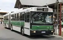 1986 green and white livery on a Renault PR180.2 (old Transperth logo)